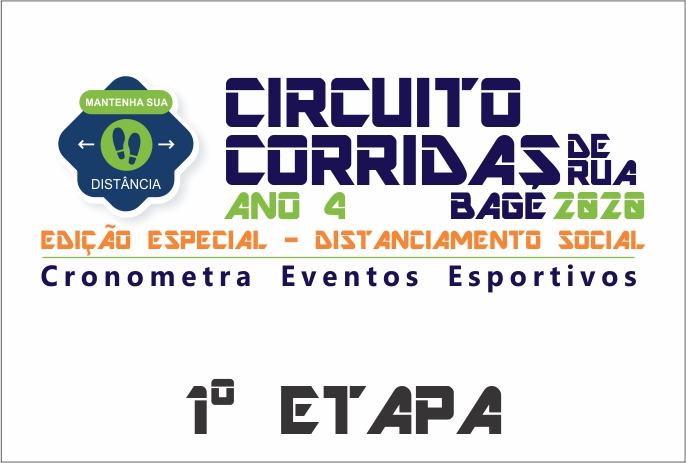 1ª Etapa - Circuito Corridas de Rua de Bagé 2020 - Ano 4 - Edição Especial