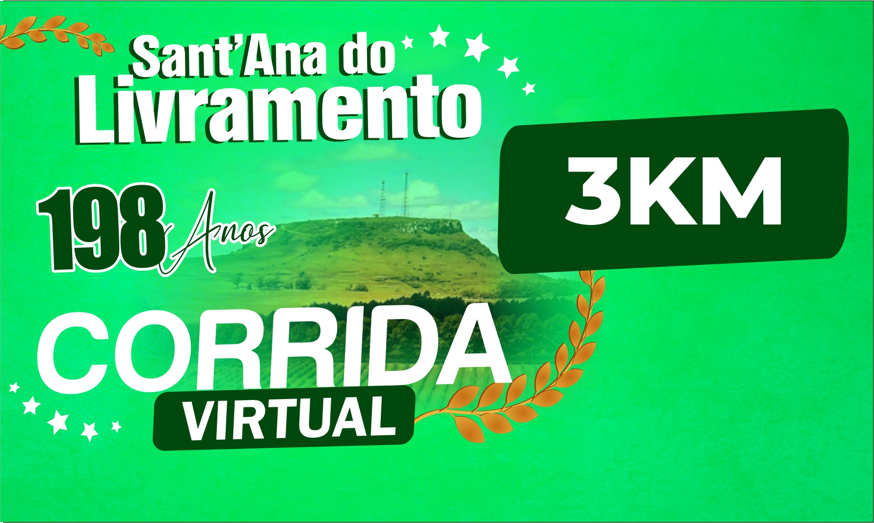 CORRIDA VIRTUAL 198 ANOS SANTANA DO LIVRAMENTO - 3KM